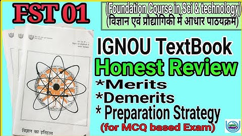 Ignou FST 01 Textbook Review ! Merits Demerits & Exam Preparation Strategy : Honest Review