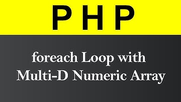 foreach Loop with Multi D Numeric Array in PHP (Hindi)