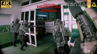 Tactical Team BREAKS INTO HOSPITAL to rescue hostages (BODY CAM, 4K) [Extreme gore content warning]
