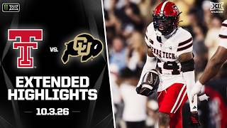 #12 Texas Tech vs. Colorado Extended Highlights | 2026 Monster Energy Big 12 Football