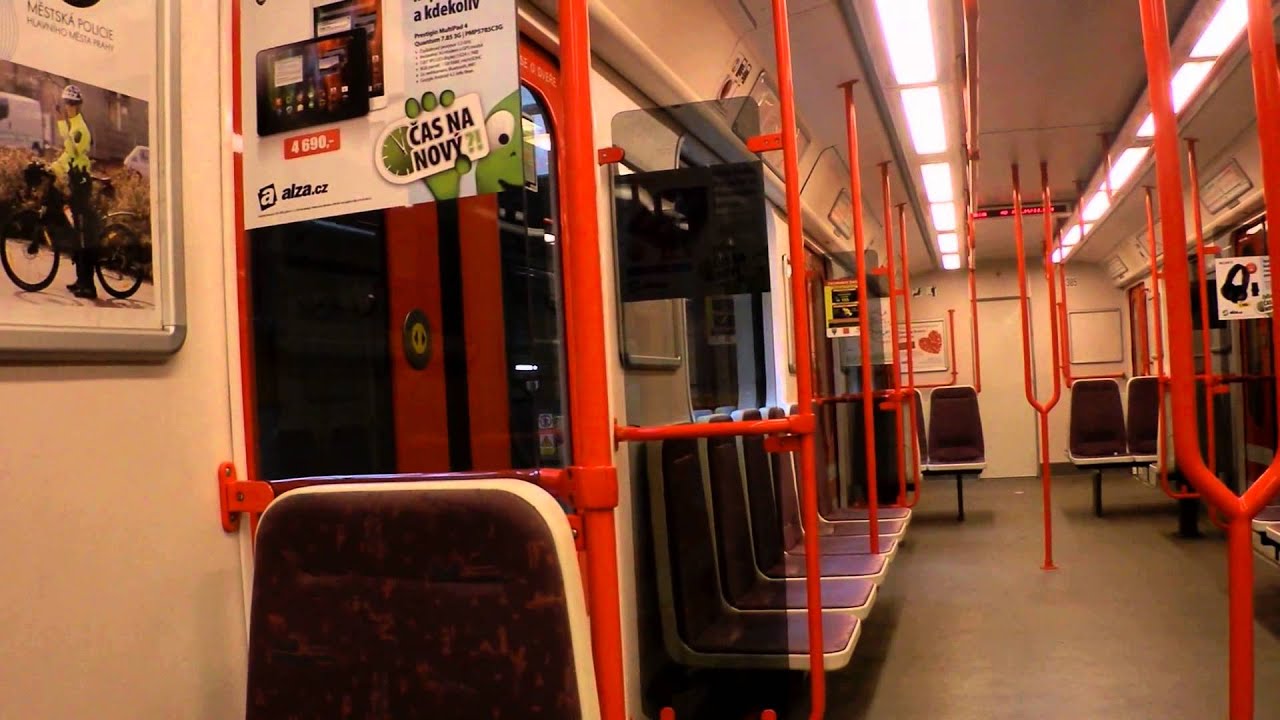 Jízda metrem 81-71M linky A v úseku Depo Hostivař - Skalka (FullHD)