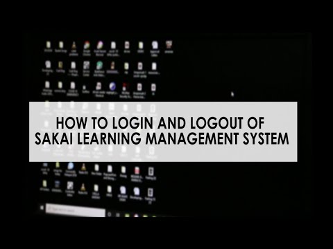 SAKAI 101: How to login and logout of the Sakai learning management system