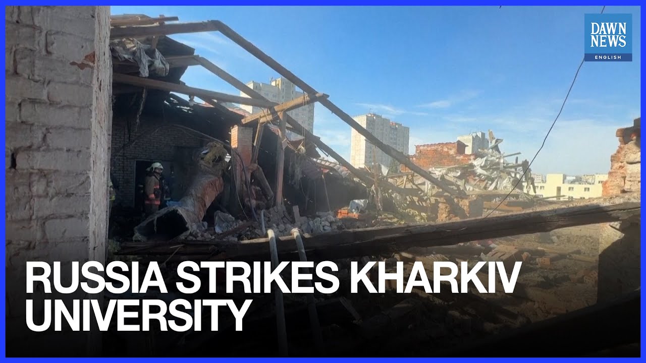 Russian Drone Strike Targets University in Kharkiv, Injures Three | Dawn News English
