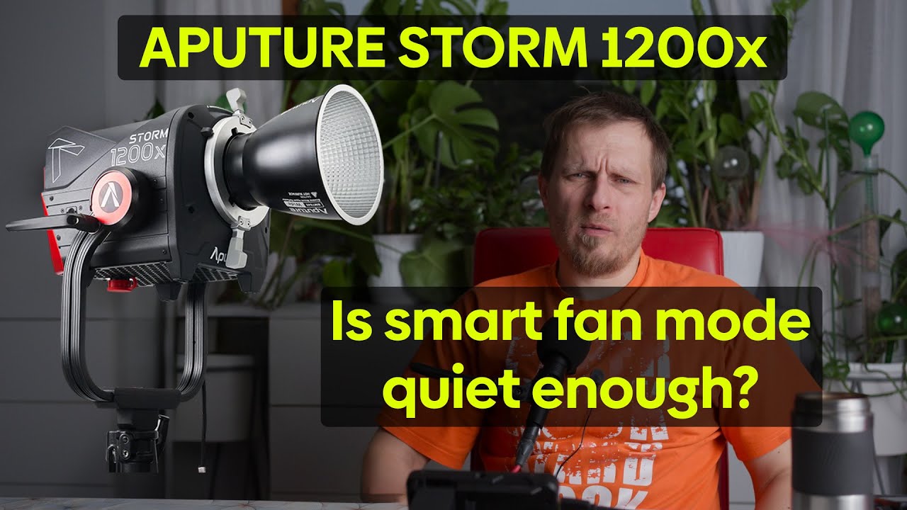Aputure Storm 1200X vs the window in the smart fan mode - YouTube