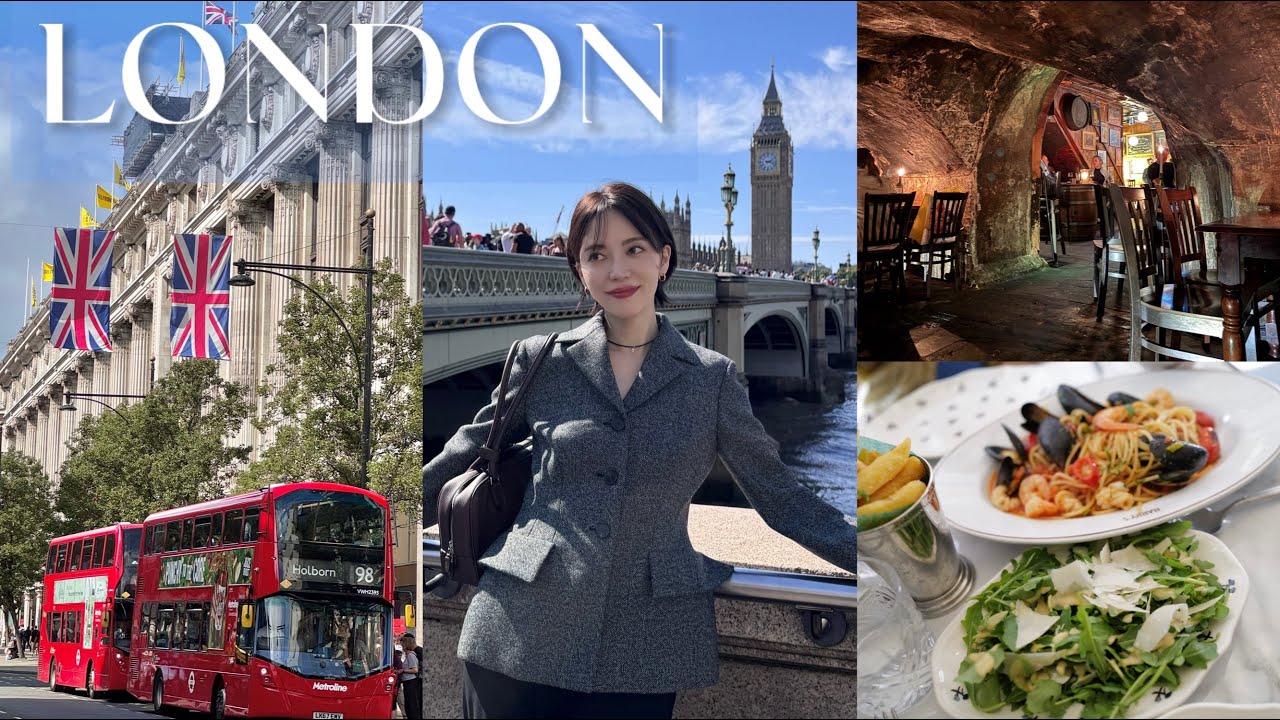 【ロンドンvlog】駅で盗難に遭遇...🥶お買い物スポット/レストラン/アフタヌーンティーやカフェ☕️🇬🇧