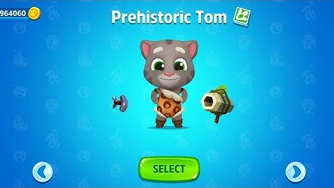Talking Tom splash Force Prehistoric Tom is unlocked