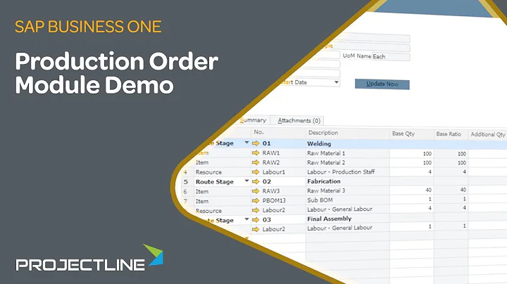 SAP Business One Production Order | Demo for Manufacturing SMEs