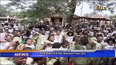 2018 Batch A NYSC members pass out