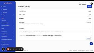 Creating Events on your calendar