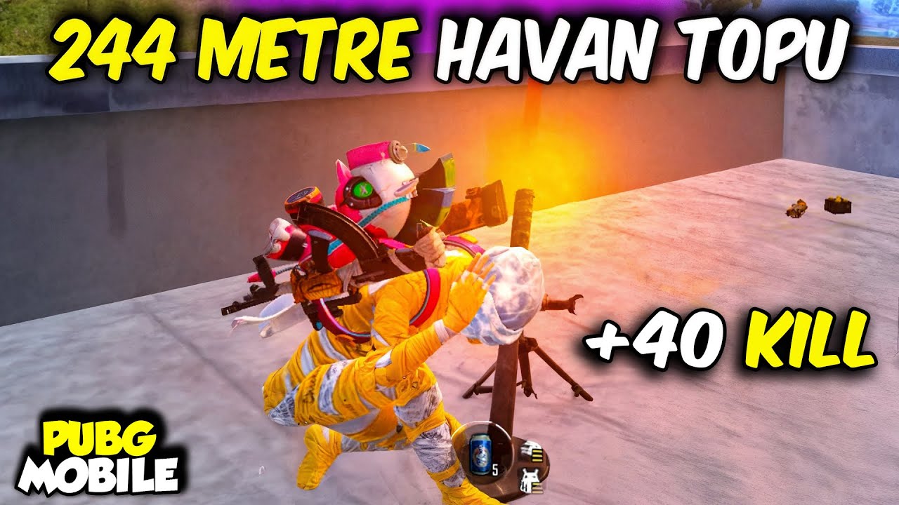 HAVAN TOPU İLE 244 METREDEN RAKİBİ UÇURDUM ! | PUBG MOBİLE