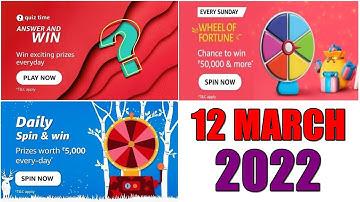 Amazon Quiz Answers Today | Amazon Quiz Today | 12 March 2023