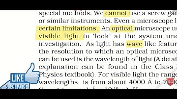 Estimation of very small distance size of molecule class 11 physics #