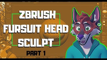Zbrush Fursuit Head Sculpt Part 1 (Twitch stream)