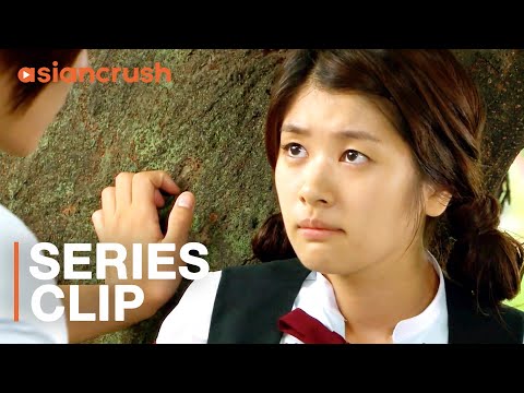 Got my crush twisted, so he backed me into a corner | Playful Kiss