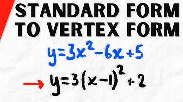 Convert Standard Form to Vertex Form Quadratic Equation | Algebra 2 Exercises
