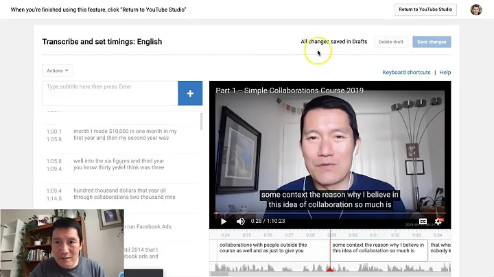How to edit subtitles/transcript/closed caption (cc) of your own Youtube videos
