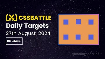 CSS Battle Daily Targets Solution | 27th August, 2024 | #html #css #cssbattle