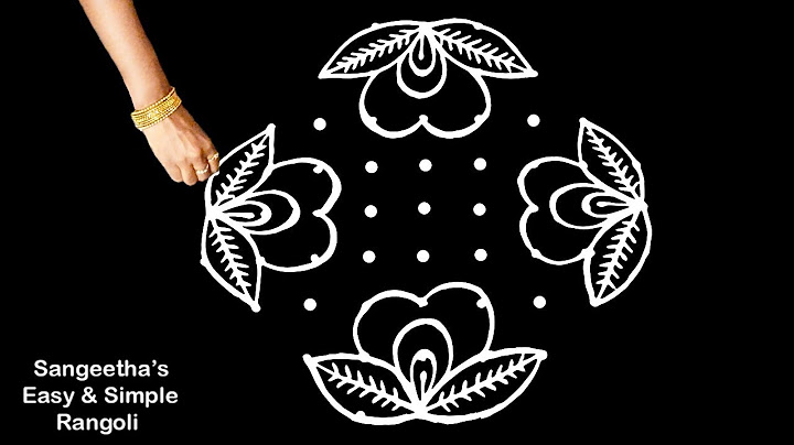 Beautiful and cute New Year Rangoli design with 9 dots | Sankranthi muggulu design | Apartment kolam