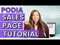 Podia Sales Page Tutorial | How to create a sales page on Podia for an online course or ebook