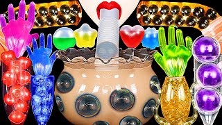 ASMR RAINBOW DRINKS *GIANT BOBA BUBBLE TEA, HONEY JELLY, VAMPIRE FROG EGGS, 신기한 물먹방 DRINKING SOUNDS