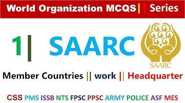SAARC 50 Important MCQs|| World Organization