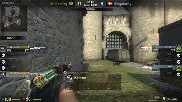 SK Coldzera 4K 1v2 Clutch vs Singularity Cobble @ DREAMHACK OPEN SUMMER 2017