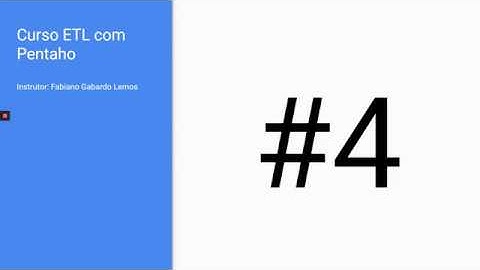 AULA de PENTAHO 4 - Atualizando Dados no banco de dados