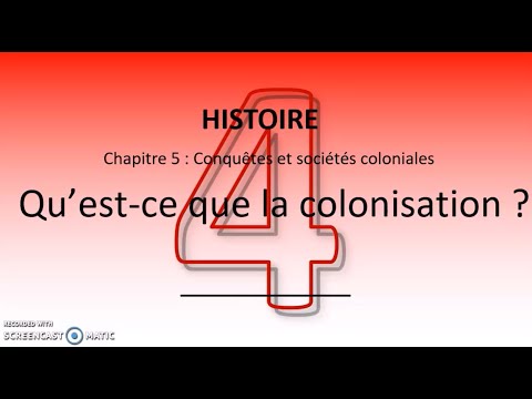 Vidéo: Qu'est-ce Que La Colonisation