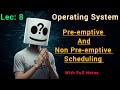 Pre-emptive and Non Pre-emptive scheduling in Operating System Explained | Makaut