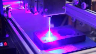 Cutting foam up to 15 mm (3/4'') using a blue diode 445 nm 10 watt Endurance laser