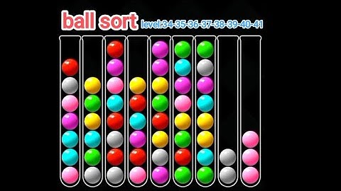 sloving riddle level 34 to level 41 ball sort