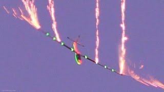 SZD59 Acro Glider Night FIREWORK Aerobatic Display  Custom Lighting  Johan Gustaffson AFW2015