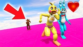 CHICA & BONNIE (IN LOVE) RUN AWAY FROM WITHERED FREDDY TOGETHER! (GTA 5 Mods FNAF Funny Moments)