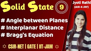 Bragg's equation|Angle between Planes|Interplanar Distance between planes|Allowed Reflection rule