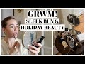 Get Ready With Me.. Ballerina Bun tutorial & Holiday beauty look Ft. Mejuri!