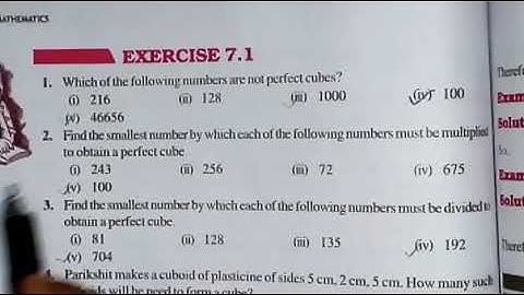 CLASS VIII -MATHS-NCERT Ls.7 Cubes and Cube Roots - Q.1,Q.2 ,Q.3 - EX 7.1- #youtube #maths #viral