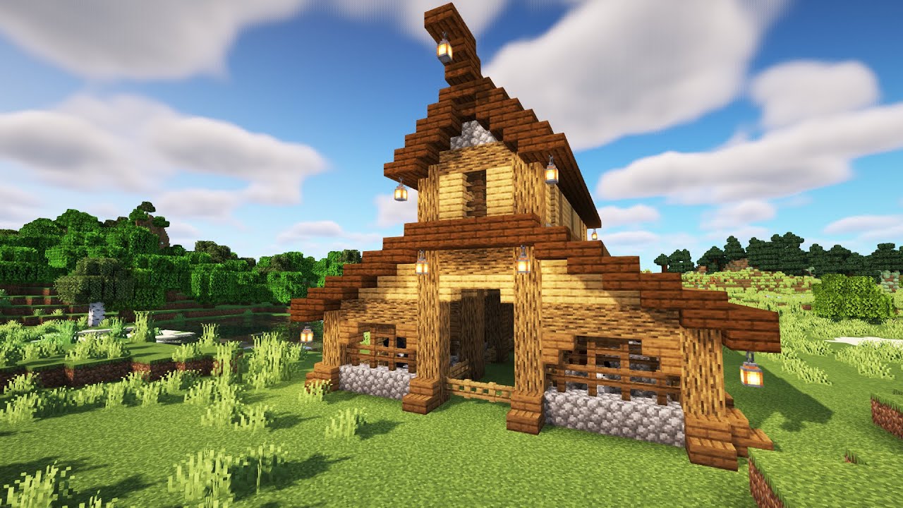 Minecraft :: How to Build Horse Stables! | Tutorial