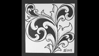 easy Meditative art - Scrollwork / Filigree / Fillagree / Acanthus / Filete Porteño