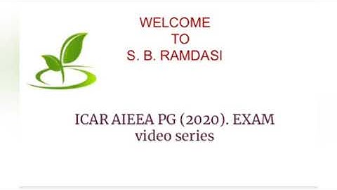 ICAR AIEEA PG (2020) EXAM pattern and syllabus