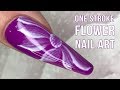 Gel Polish One Stroke Flower - Super Quick and Salon Friendly Nail Art