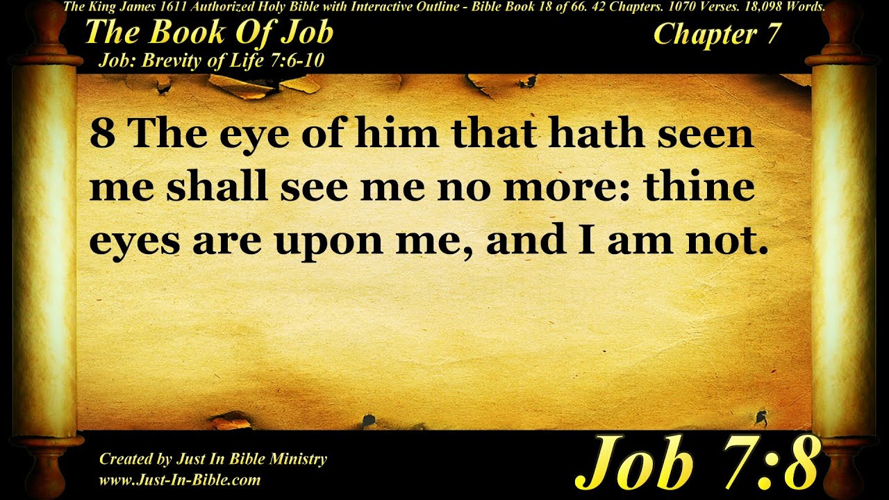 Job Chapter 7 - Bible Book 18 - Holy Bible Audio Text - King James Read ...