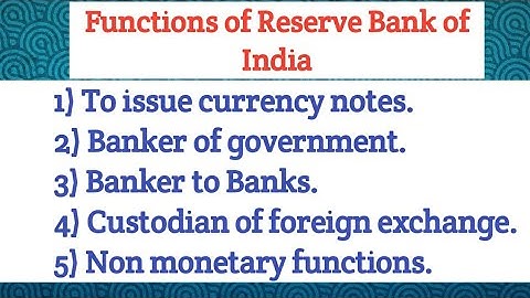 Functions of RBI (Reserve Bank of India) in Hindi | very easy