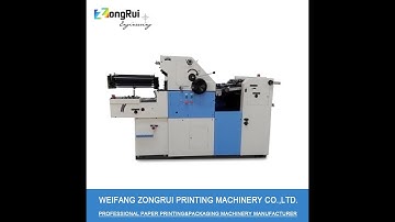 SINGLE COLOR OFFSET PRINTING MACHINE WITH NUMBERING&PERFORATING ZONGRUI