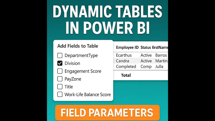 How to Use Field Parameters in Power BI (Dynamic Table Columns)