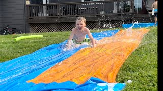 Backyard water slide