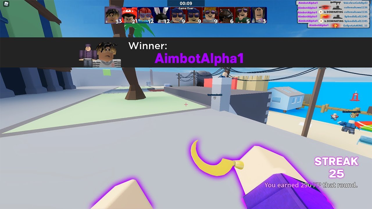 What It Looks Like To Have Purple Team In Arsenal Roblox Youtube - lr team member roblox