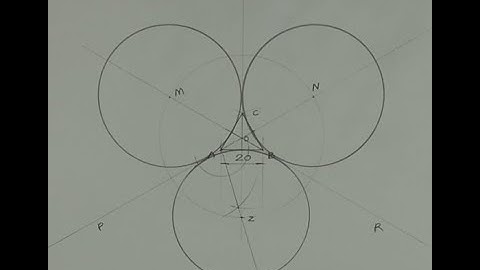 How to draw 3 equal circles outside a triangle touching one side and other two circles - TD - ED