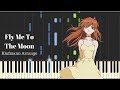 "Fly Me to The Moon" Neon Genesis Evangelion ED Synthesia tutorial  // Klafmann Arrange (W. Sheets)