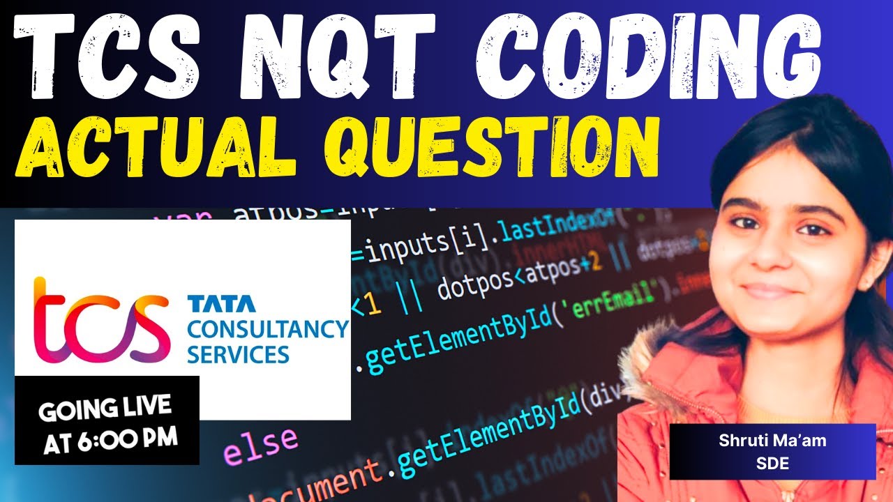 TCS NQT Actual Coding Questions | TCS Repeats this kind of Questions ...