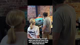 Live painting with Brian Barnard at our Right Whale Baby Shower at Tigre Island Room - Amelia Island